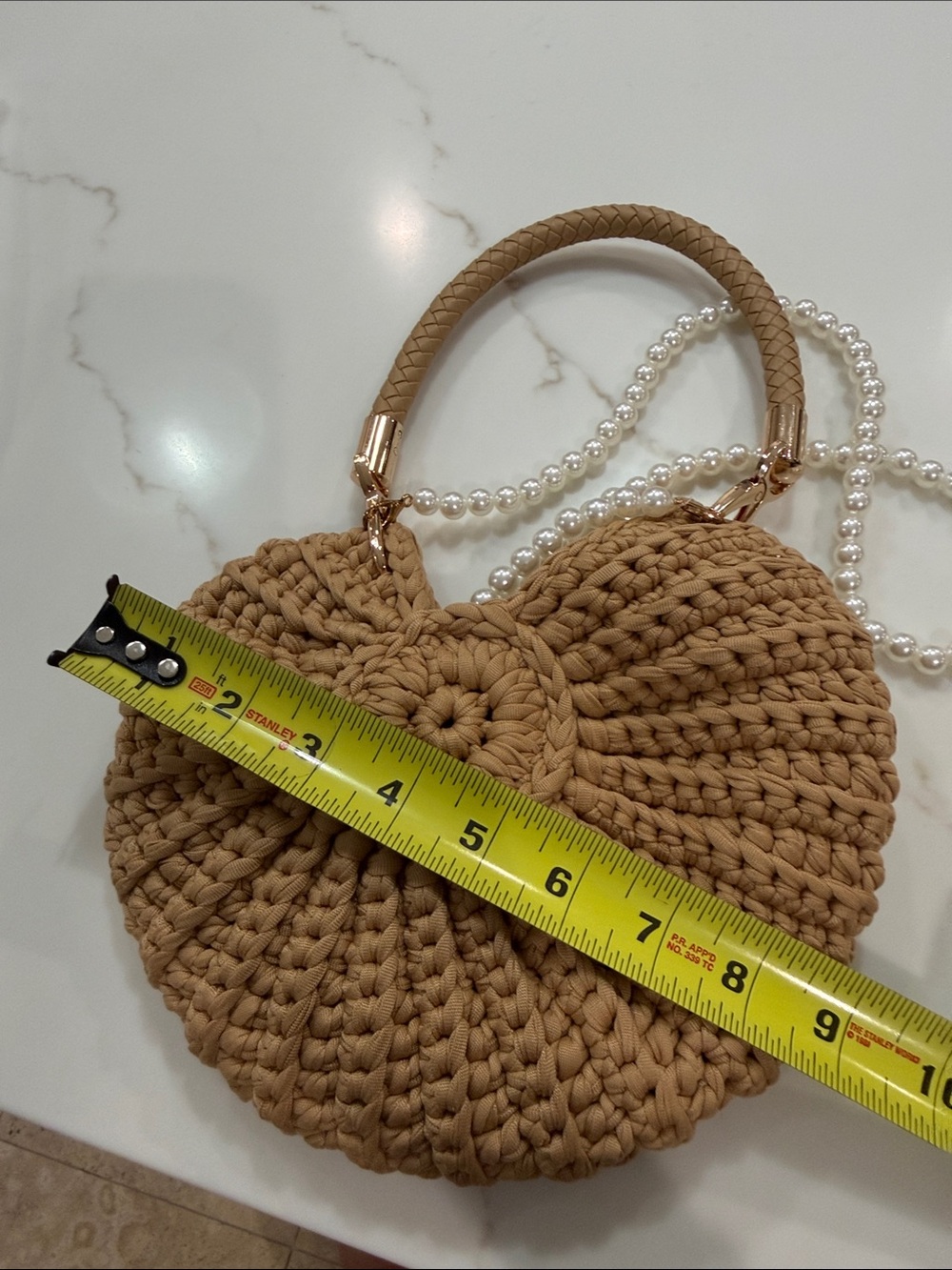 Hand Crocheted Shell Handbag. NEW - Picture 9 of 10